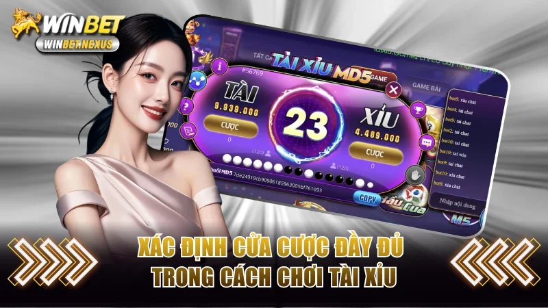 Xác định cửa cược đầy đủ trong cách chơi tài xỉu